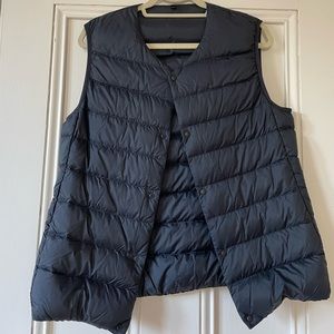 Navy Muji Lightweight Puff vest (Mens)